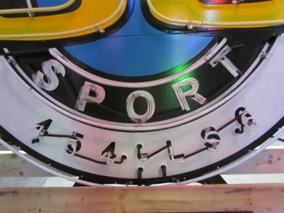 New Chevelle SS (Flashing) 454-LS6 Porcelain Neon Sign 70 IN Diameter