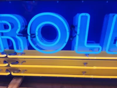 New Chevrolet Strip Porcelain Neon Sign w/Bullnose Ends 9 Feet W x 24"H