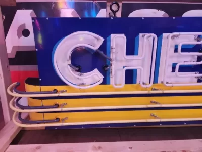 New Chevrolet Strip Porcelain Neon Sign w/Bullnose Ends 9 Feet W x 24"H