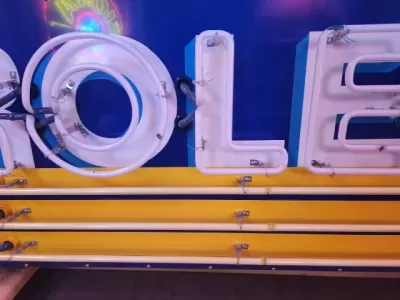 New Chevrolet Strip Porcelain Neon Sign w/Bullnose Ends 9 Feet W x 24"H