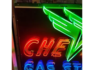 New Chevron Porcelain Neon Sign 60"W x 42"H