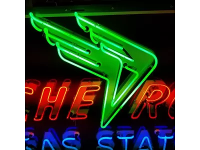 New Chevron Porcelain Neon Sign 60"W x 42"H