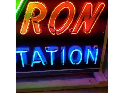 New Chevron Porcelain Neon Sign 60"W x 42"H