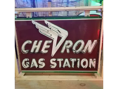 New Chevron Porcelain Neon Sign 60"W x 42"H