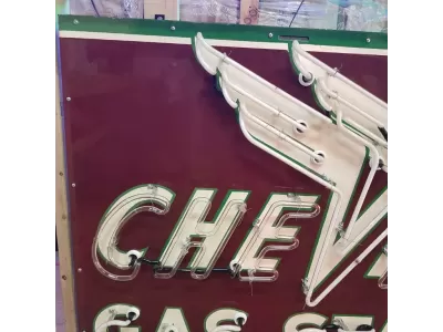 New Chevron Porcelain Neon Sign 60"W x 42"H