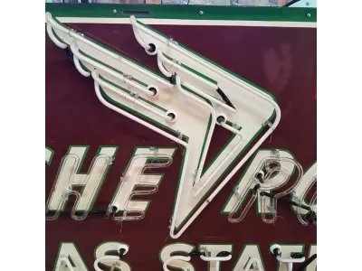 New Chevron Porcelain Neon Sign 60"W x 42"H