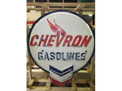 New Chevron Porcelain Neon Sign 48"W x 60"H