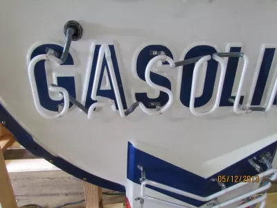 New Chevron Porcelain Neon Sign 48"W x 60"H