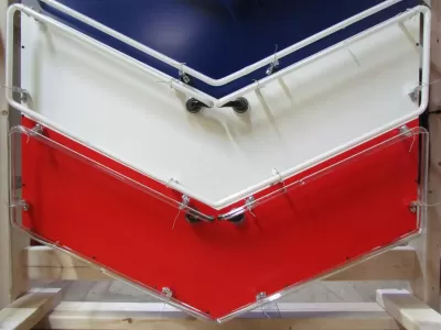 New Chevron Porcelain Neon Sign 39"W x 53"H