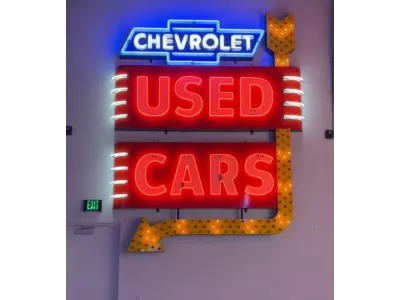 New Chevrolet Auto Sales Painted Neon Sign 13 FT W x 15 FT H