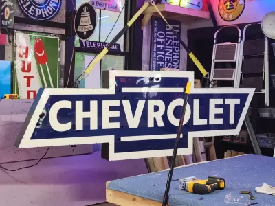 New Chevrolet Auto Sales Painted Neon Sign 13 FT W x 15 FT H