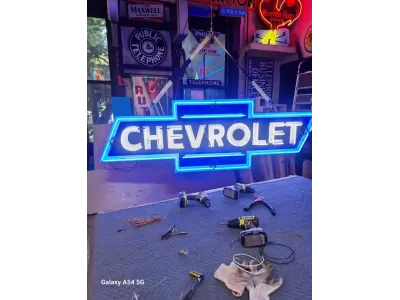 New Chevrolet Auto Sales Painted Neon Sign 13 FT W x 15 FT H