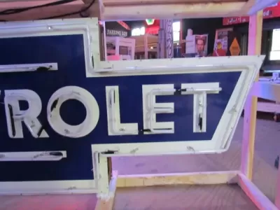 New Chevrolet Bowtie Porcelain Neon Sign - 108" W 39" H