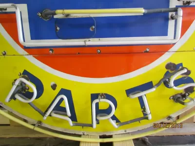 New Chevrolet Genuine Parts Porcelain Neon Sign 48" Diameter