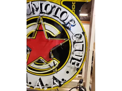 New Chicago/AAA Porcelain Neon Sign 36"W x 43"H
