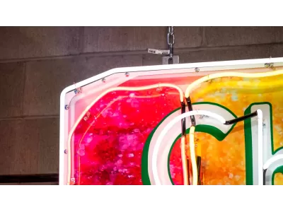 New Chuckles Candy Wrapper Painted Neon Sign 79 IN W x 26 IN H