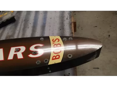 New 5 FT Cigars Single-Sided Painted Sign with Neon (Your Name)