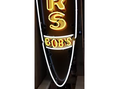 New 5 FT Cigars Single-Sided Painted Sign with Neon (Your Name)