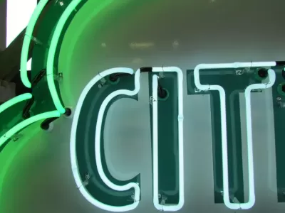 Original Cities Service Porcelain Neon Sign 72" Diameter