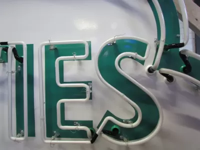 Original Cities Service Porcelain Neon Sign 72" Diameter