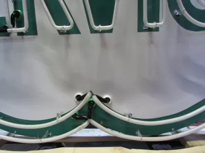 Original Cities Service Porcelain Neon Sign 72" Diameter