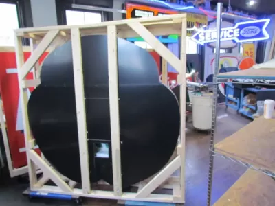 Original Cities Service Porcelain Neon Sign 72" Diameter