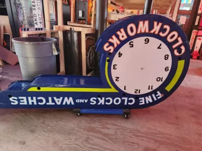 Repainted/ Renamed Original Clockworks Double-sided Neon Sign 8 FT W x 44 IN H
