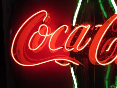 Original Coca-Cola 48" Button Porcelain Neon Sign