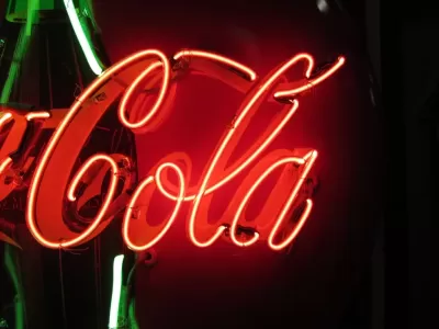 Original Coca-Cola 48" Button Porcelain Neon Sign