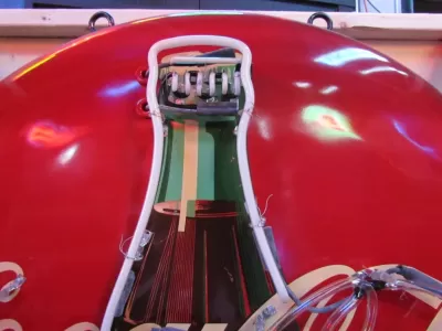 Original Coca-Cola 48" Button Porcelain Neon Sign