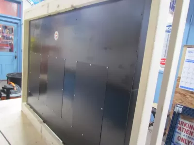 New Coca-Cola Fountain Service Porcelain Sign with Neon 60 IN W x 46 IN H