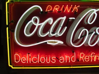 New Coca-Cola Drug Store Porcelain Neon Sign 60"x46"