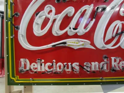 New Coca-Cola Drug Store Porcelain Neon Sign 60"x46"