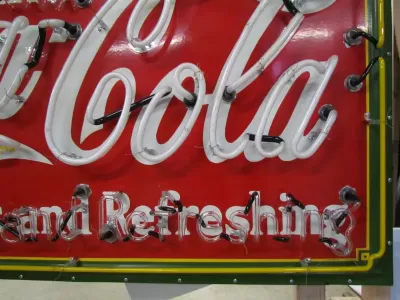 New Coca-Cola Drug Store Porcelain Neon Sign 60"x46"