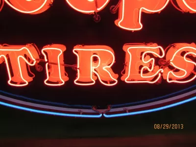 New Cooper Tires Porcelain Neon Sign 48"W x 30"H
