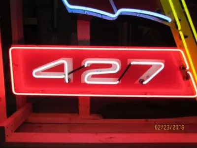 New Corvette 427 Turbo-Jet Porcelain Neon Sign 8 FT W x 4 FT H