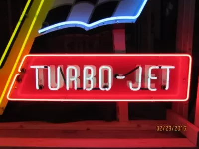 New Corvette 427 Turbo-Jet Porcelain Neon Sign 8 FT W x 4 FT H