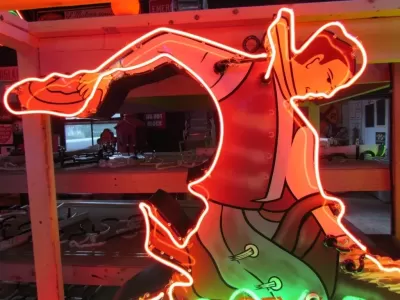 New "Cowboy Bar" Painted Neon Sign 5 FT W x 6 FT H