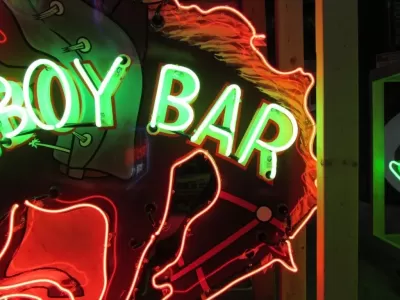 New "Cowboy Bar" Painted Neon Sign 5 FT W x 6 FT H