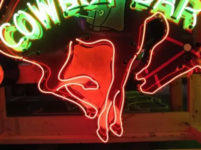 New "Cowboy Bar" Painted Neon Sign 5 FT W x 6 FT H