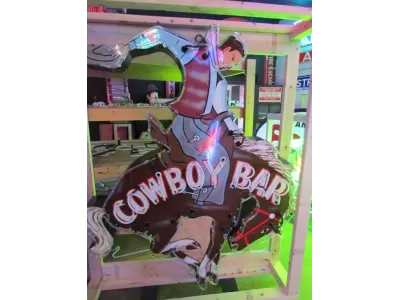New "Cowboy Bar" Painted Neon Sign 5 FT W x 6 FT H