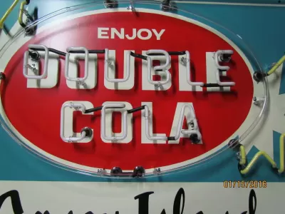 New Double Cola Porcelain Neon Sign 60" x 40"