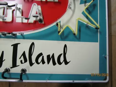 New Double Cola Porcelain Neon Sign 60" x 40"