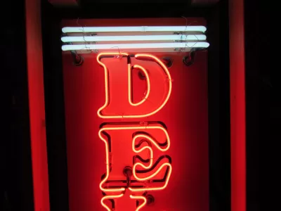 Original Delco Batteries Enamel Tin Neon Sign 18"W x 70"H