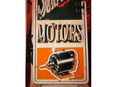 New Delco & Sunlight Motors Porcelain Neon Sign - 18"W x 72"H