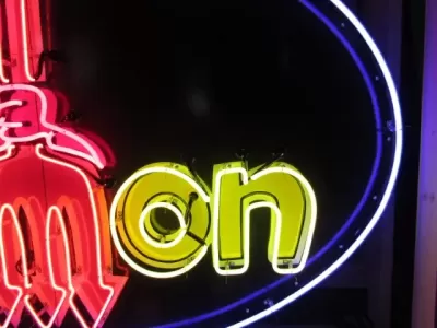 New Demon Porcelain Neon Sign 72"W x 48"H