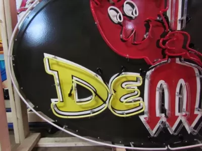 New Demon Porcelain Neon Sign 72"W x 48"H