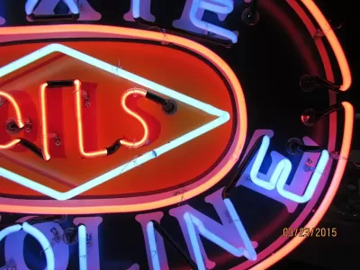 New Dixie Gasoline Oils Porcelain Neon Sign 60"W x 42"H