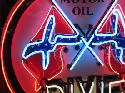 New Dixie Motor Oil Porcelain Neon Sign - 48 IN Diameter