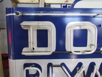 New Dodge/Plymouth Double-Sided Porcelain Neon Sign with Bullnose 72"W x 40"H